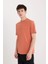%100 Pamuk Regular Fit Bisiklet Yaka Baskılı Kısa Kollu Tişört D5563AX25SP 3