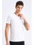 %100 Pamuk Slim Fit Dar Kesim V Yaka Basic Düz Kısa Kollu Tişört M7668AZ25SP 1