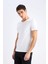 %100 Pamuk Slim Fit Dar Kesim V Yaka Basic Düz Kısa Kollu Tişört M7668AZ25SP 4