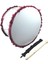 Kına Davulu Kırmızı Ledli (Pilsiz) Bordo Tüylü 50 cm 1