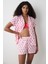 Amour Gömlek Şortlu Pembe Pijama Takımı - Loves Paris Koleksiyonu 2