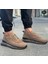 1029 Bej Nubuk Hakiki Deri Erkek Sneakers 1