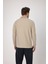 Lewin Erkek Bej %100 Pamuk Waffle Çekmeyen Esneyen Kumaş Slim Fit Uzun Kol Polo Tişört 4
