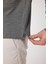 Lewin Erkek Gri %100 Pamuk Waffle Çekmeyen Esneyen Kumaş Slim Fit Uzun Kol Polo Tişört 3