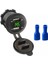 Voltmetreli USB Portu 4.2A 12V 24V Yeşil LED Işıklı 2