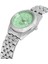 Mercan Takvimli Kadın Kol Saati Zirkon Taşlı Yuvarlak Bileklik Kombin Gümüş Yeşil Renk PL-1519B4 2