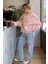 Pntrst Pembe Bisiklet Yaka Oversize Triko Kazak 2