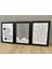 Bauhaus Siyah 3'lü Tasarım Çerçeveli Camlı Tablo 23.5 x 33,5 2