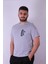 Quit Talking Baskı Gri Erkek T-Shirt 3