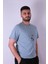 3 Lü Dağ Baskı Mavi Erkek T-Shirt 2