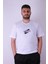 Attent!on Baskı Beyaz Erkek T-Shirt 1