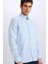 %100 Keten Regular Fit Polo Yaka Yazlık Basic Düz Uzun Kollu Gömlek C1825AX25SM 1