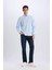 %100 Keten Regular Fit Polo Yaka Yazlık Basic Düz Uzun Kollu Gömlek C1825AX25SM 2