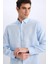 %100 Keten Regular Fit Polo Yaka Yazlık Basic Düz Uzun Kollu Gömlek C1825AX25SM 4