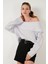 Oversize Fit Madonna Yaka Triko Kazak Bayan KAZAK 4615216 5