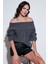 Oversize Fit Madonna Yaka Triko Kazak Bayan KAZAK 4615216 1