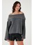 Oversize Fit Madonna Yaka Triko Kazak Bayan KAZAK 4615216 6