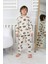 Isob Bej Taşıtlar Desenli %100 Pamuk Erkek Çocuk Pijama Takımı 3-8 Yaş 32231-B 1