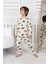 Isob Bej Taşıtlar Desenli %100 Pamuk Erkek Çocuk Pijama Takımı 3-8 Yaş 32231-B 2