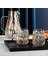 Borosilikat Amber Cam Gold Kapaklı Sürahi 1900 ml & 2 Adet Borosilikat Cam Kupa 450 ml (Mrc) 1