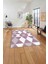 Baskılı Modern Üçgen Desenli Yıkanabilir Kaymaz Yolluk Mutfak Salon Halısı, Modern-125-Pembe, 5