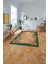 Baskılı Modern Çiçek Motifli Yıkanabilir Kaymaz Yolluk Mutfak Salon Halısı, Modern-150-Yeşil, 2