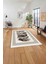 Baskılı Modern Kuş Tüyü Desen Yıkanabilir Kaymaz Yolluk Mutfak Salon Halısı, Modern-149-Kahve, 4