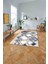 Baskılı Modern Kare Desenli Yıkanabilir Kaymaz Yolluk Mutfak Salon Halısı, Modern-122-Lacivert, 2