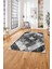 Baskılı Modern Mermer Desenli Yıkanabilir Kaymaz Yolluk Mutfak Salon Halısı, Modern-136-Gri, 3