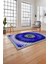 Baskılı Modern Sade Çiçek Desenli Yıkanabilir Kaymaz Yolluk Mutfak Salon Halısı, Modern-156-Mavi, 4
