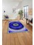Baskılı Modern Sade Çiçek Desenli Yıkanabilir Kaymaz Yolluk Mutfak Salon Halısı, Modern-156-Mavi, 5
