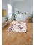 Baskılı Modern Sade Zigzag Desen Yıkanabilir Kaymaz Yolluk Mutfak Salon Halısı, Modern-142-Pembe, 2