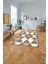 Baskılı Modern Üçgen Desenli Yıkanabilir Kaymaz Yolluk Mutfak Salon Halısı, Modern-125-Bej, 2
