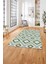 Dijital Baskılı Modern Etnik Model Yıkanabilir Kaymaz Yolluk Mutfak Salon Halısı, Modern-128-Yeşil, 3