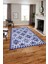 Baskılı Modern Etnik Klasik Desen Yıkanabilir Kaymaz Yolluk Mutfak Salon Halısı,Modern-163-Lacivert, 1