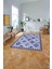 Baskılı Modern Etnik Klasik Desen Yıkanabilir Kaymaz Yolluk Mutfak Salon Halısı,Modern-163-Lacivert, 2
