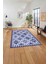 Baskılı Modern Etnik Klasik Desen Yıkanabilir Kaymaz Yolluk Mutfak Salon Halısı,Modern-163-Lacivert, 5