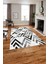 Baskılı Modern Sade Zigzag Desen Yıkanabilir Kaymaz Yolluk Mutfak Salon Halısı, Modern-142-Gri, 1