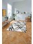 Baskılı Modern Sade Zigzag Desen Yıkanabilir Kaymaz Yolluk Mutfak Salon Halısı, Modern-142-Gri, 2