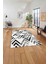 Baskılı Modern Sade Zigzag Desen Yıkanabilir Kaymaz Yolluk Mutfak Salon Halısı, Modern-142-Gri, 5