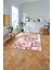 Baskılı Modern Çiçek Motifli Yıkanabilir Kaymaz Yolluk Mutfak Salon Halısı, Modern-212-Pembe, 2