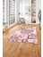 Baskılı Modern Çiçek Motifli Yıkanabilir Kaymaz Yolluk Mutfak Salon Halısı, Modern-212-Pembe, 3
