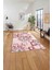 Baskılı Modern Çiçek Motifli Yıkanabilir Kaymaz Yolluk Mutfak Salon Halısı, Modern-212-Pembe, 5
