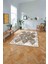 Baskılı Modern Vektörel Modelli Yıkanabilir Kaymaz Yolluk Mutfak Salon Halısı, Modern-131-Kahve, 2