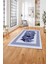 Baskılı Modern Kuş Tüyü Desen Yıkanabilir Kaymaz Yolluk Mutfak Salon Halısı, Modern-149-Lacivert, 3