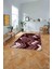 Baskılı Modern Zigzag Model Yıkanabilir Kaymaz Yolluk Mutfak Salon Halısı, Modern-178-Bordo, 2