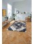 Baskılı Modern Mermer Desenli Yıkanabilir Kaymaz Yolluk Mutfak Salon Halısı, Modern-136-Lacivert, 2