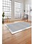 Baskılı Modern Sade Çerçeve Model Yıkanabilir Kaymaz Yolluk Mutfak Salon Halısı, Modern-183-Beyaz, 4