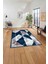 Baskılı Modern Mermer Desenli Yıkanabilir Kaymaz Yolluk Mutfak Salon Halısı, MODERN-160-LACİVERT, 5