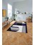 Dijital Baskılı Modern Sade Desen Yıkanabilir Kaymaz Yolluk Mutfak Salon Halısı,Modern-140-Lacivert, 2